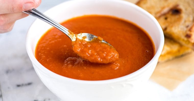 Tomaten soep van de bbq